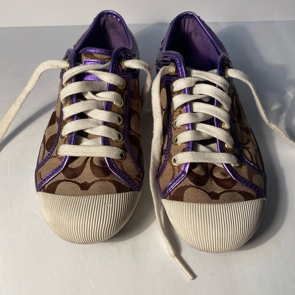 Coach sneakers with purple sequin trim - Picture 2 of 9